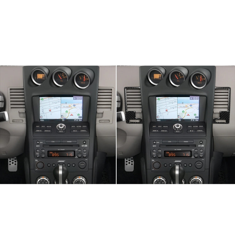 Car Carbon Fiber Center Ventilation Exhaust Decorative Sticker for Nissan 350z 2006-2009