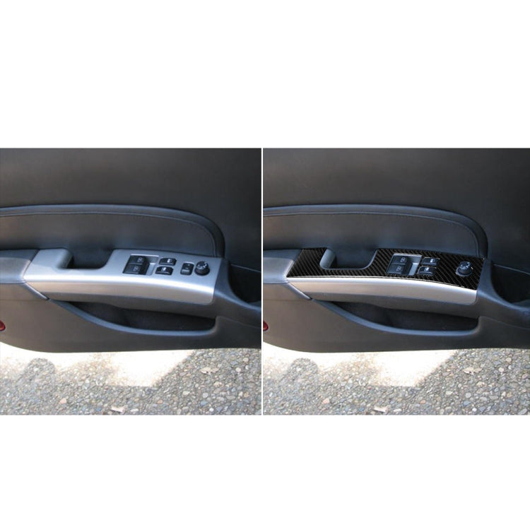 Car Carbon Fiber Glass Lift Decorative Sticker for Nissan 350z 2006-2009, Right Drive