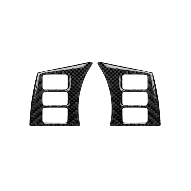 Car Carbon Fiber Steering Wheel Button Frame Decorative Sticker for Nissan 350z 2006-2009