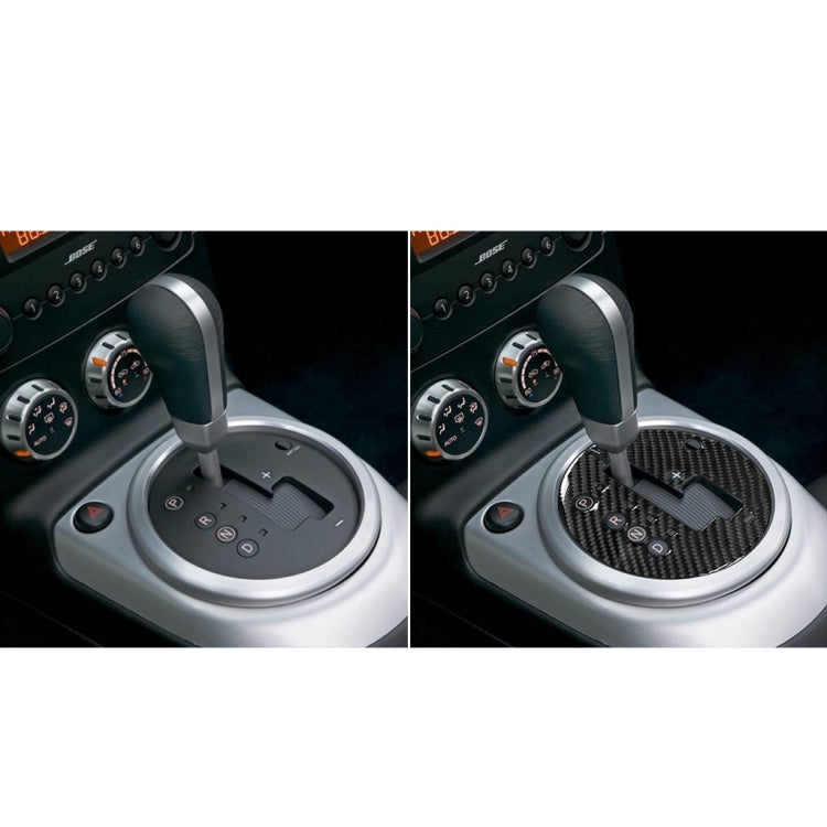 Car Carbon Fiber Gear Automatic Transmission Panel Decorative Sticker for Nissan 350z 2006-2009, Right Drive