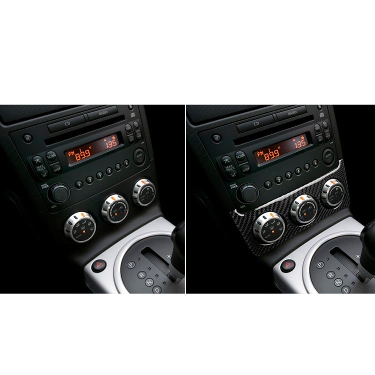 Car Carbon Fiber Radio Air Conditioning Console Decorative Sticker for Nissan 350z 2006-2009