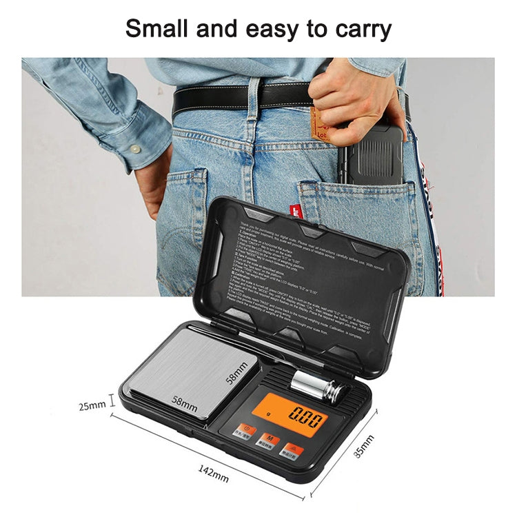 200g/0.01g High-Precision Portable Jewelry Scale  Mini Electronic Scale Precision Carat Electronic Scale