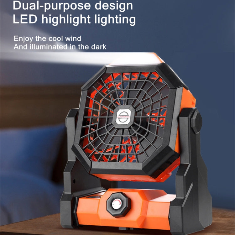 X3 Outdoor Portable Fan USB Charging Air Cooling Fan with LED Night Lamp
