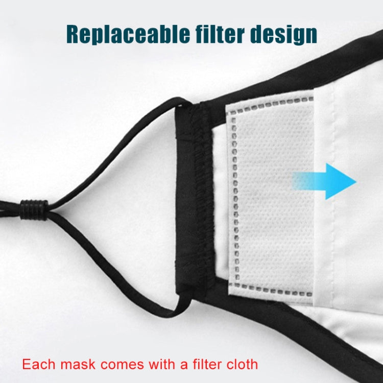 For Men Women Washable Replaceable Filter Breath-Valve PM2.5 Dustproof Face Mask