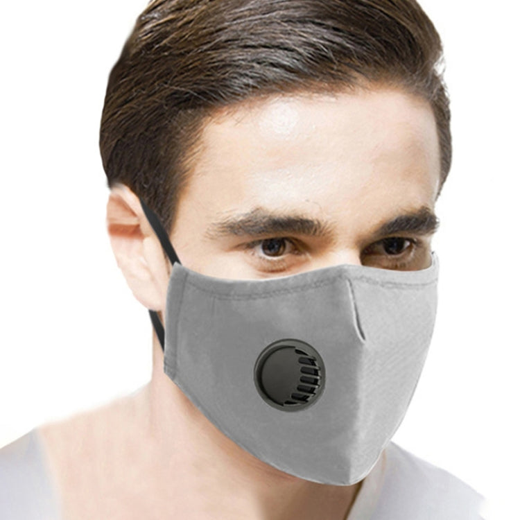 For Men Women Washable Replaceable Filter Breath-Valve PM2.5 Dustproof Face Mask