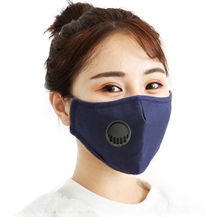 For Men Women Washable Replaceable Filter Breath-Valve PM2.5 Dustproof Face Mask