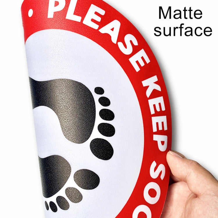 Self-adhesive Waterproof PVC Epidemic Prevention Social Distance Floor Stickers, Length：43cm