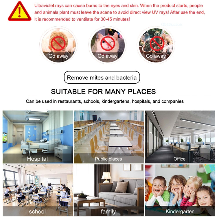 110V 8W Ozone Quartz UV Disinfection Light Portable UVC Anti-virus Sterilization Lamp