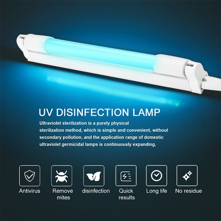 110V 8W Ozone Quartz UV Disinfection Light Portable UVC Anti-virus Sterilization Lamp