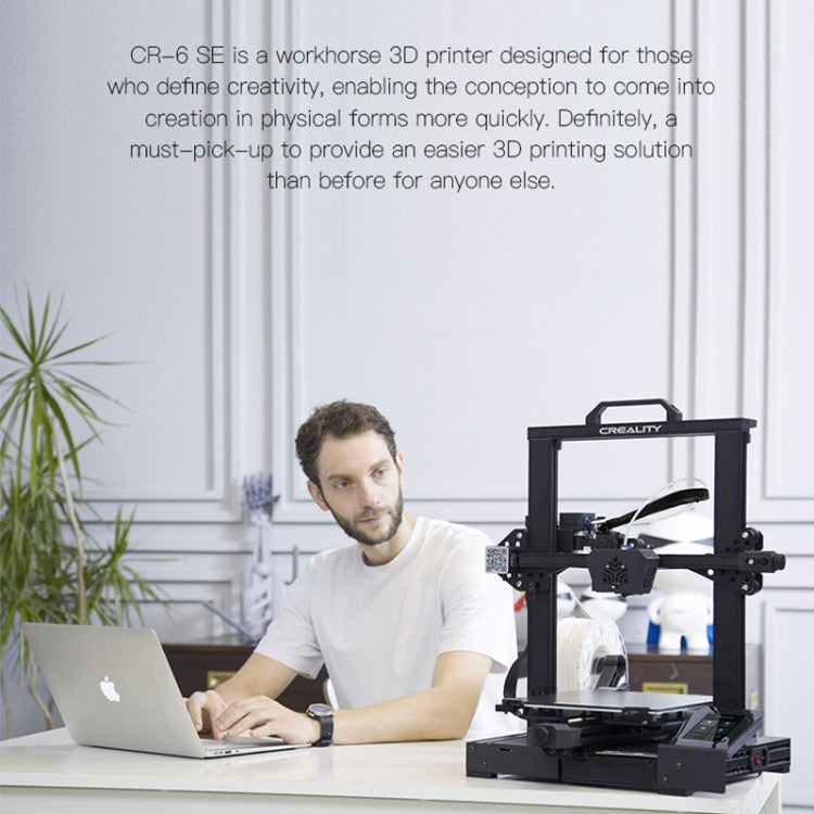 CREALITY CR-6 SE 350W Intelligent Leveling-free DIY 3D Printer, Print Size : 23.5 x 23.5 x 25cm, EU Plug