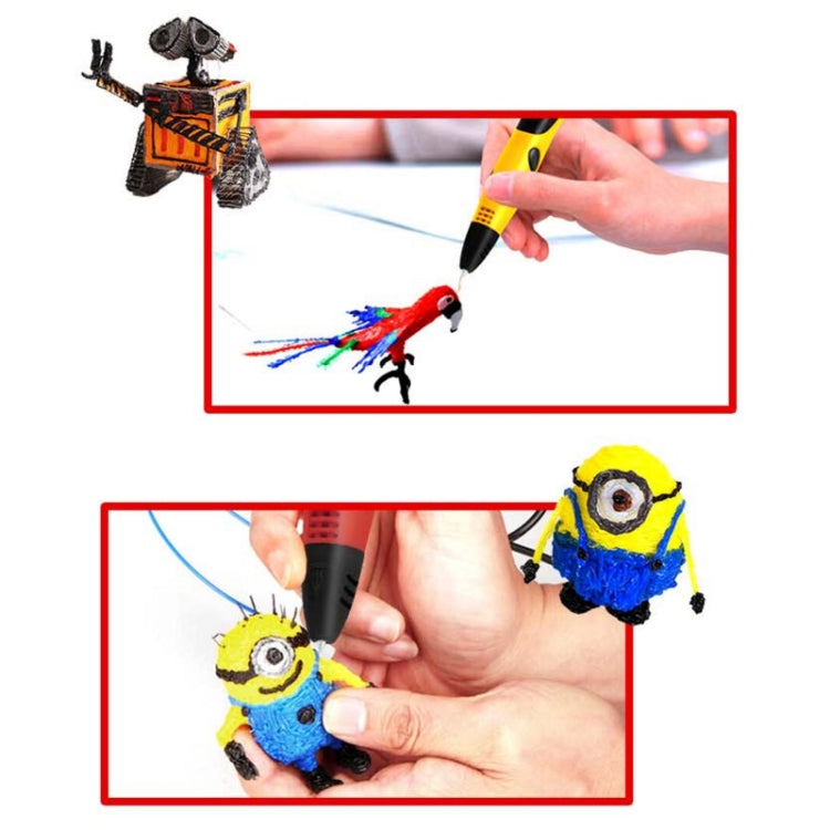 Gen 6th ABS / PLA Filament Kids DIY Drawing 3D Printing Pen with LCD Display(Blue+Black)