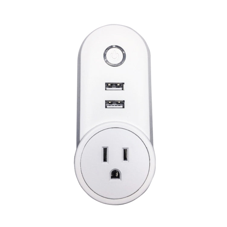 SA-002 2 USB Ports + 1 EU Socket WiFi Smart Power Plug Socket, Compatible with Alexa and Google Home, AC 110V-230V