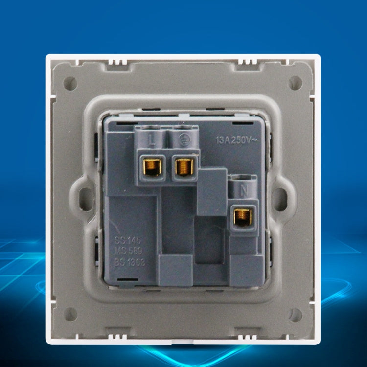 86 Type PC 13A Three Hole Power Socket with Light Switch, UK Plug