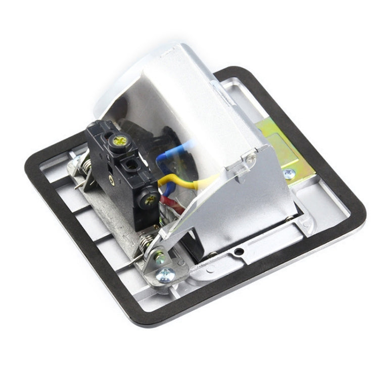 Hidden Pop-up Aluminum Alloy Computer Floor Socket with Cover Bottom Box, US Plug