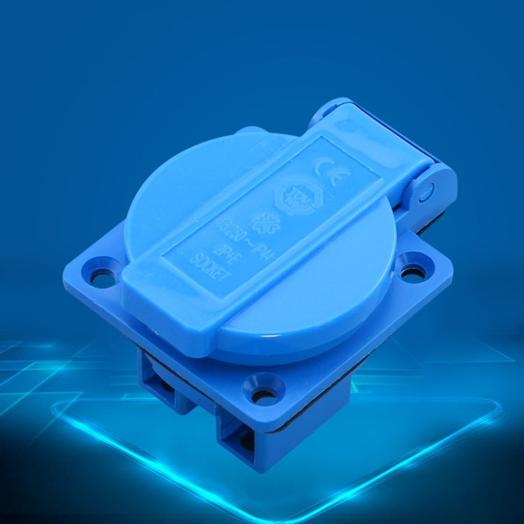 Outdoor IP44 Waterproof Socket with Cover, EU Plug