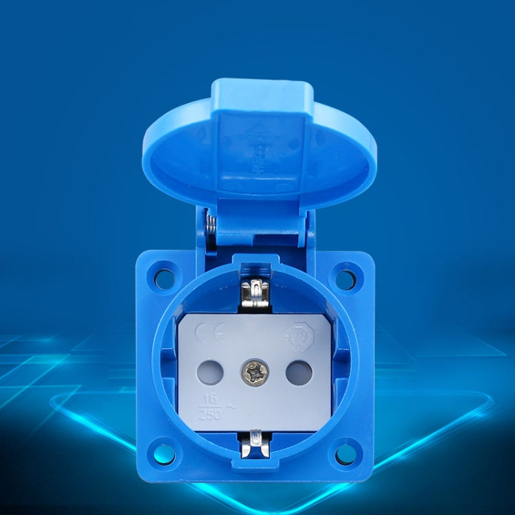 Outdoor IP44 Waterproof Socket with Cover, EU Plug