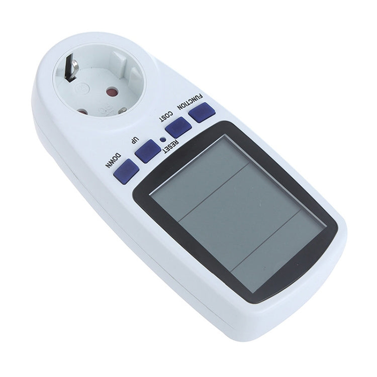 AC 230V 50Hz Max 16A LCD Display Energy Meter Watt Volt Voltage Power Analyzer Automatic Electricity Monitor Analyzer Power, EU Plug