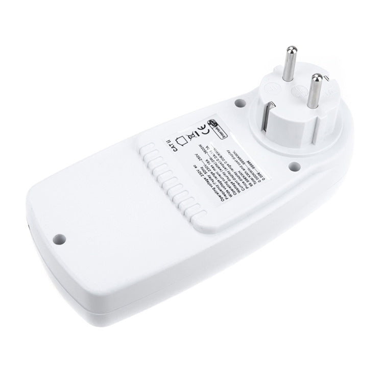 AC 230V 50Hz Max 16A LCD Display Energy Meter Watt Volt Voltage Power Analyzer Automatic Electricity Monitor Analyzer Power, EU Plug