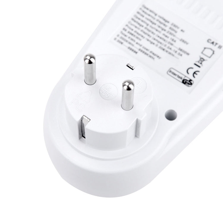 AC 230V 50Hz Max 16A LCD Display Energy Meter Watt Volt Voltage Power Analyzer Automatic Electricity Monitor Analyzer Power, EU Plug