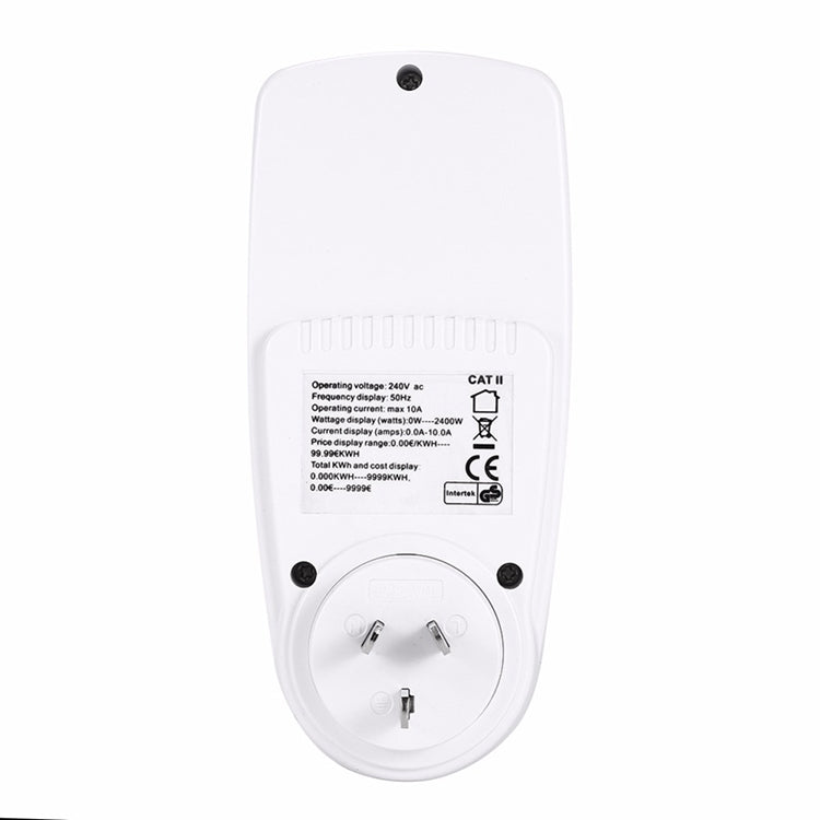 AC 240V 50Hz Max 10A LCD Display Power Meter Energy Watt Amps Volt Electricity Usage Monitor Analyzer, AU Plug