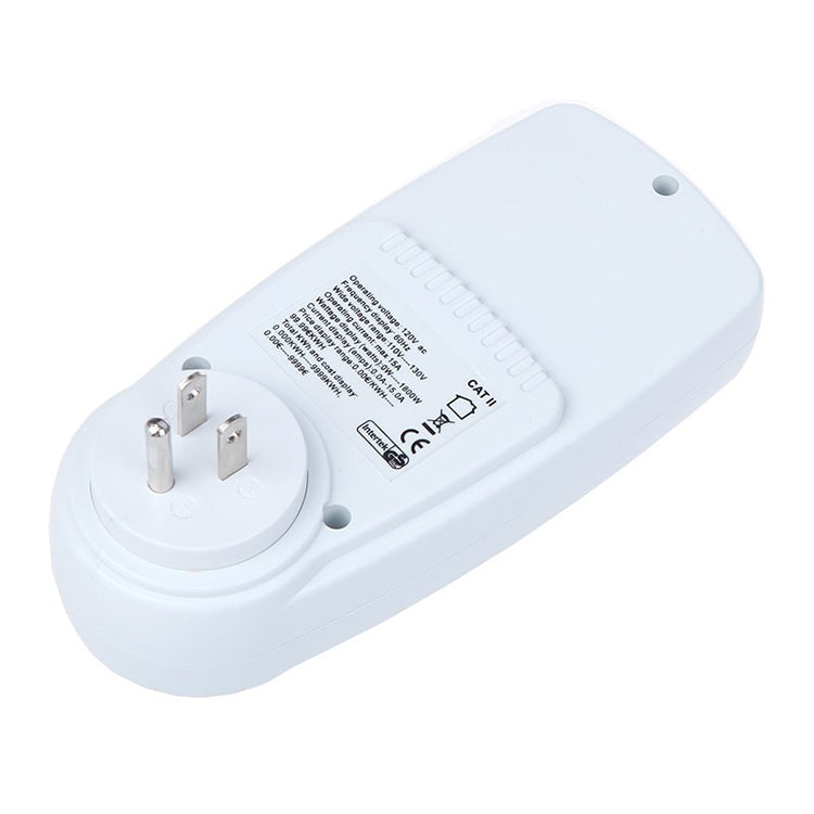 AC 120V 60Hz Max 15A LCD Display Power Meter Energy Watt Amps Volt Electricity Usage Monitor Analyzer, US Plug