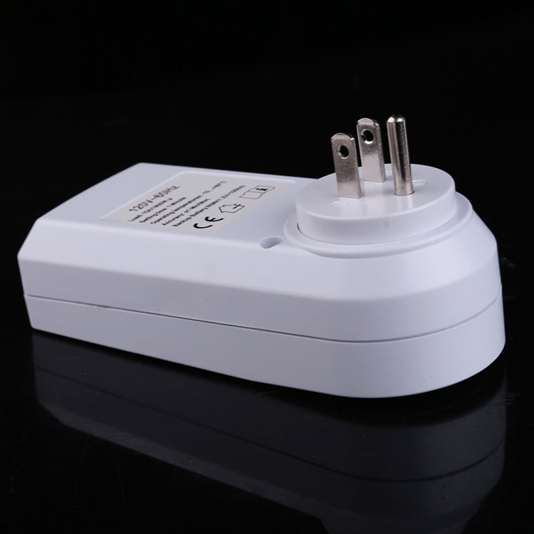 AC 120V Smart Home Plug-in Programmable LCD Display Clock Summer Time Function 12/24 Hours Changeable Timer Switch Socket, US Plug