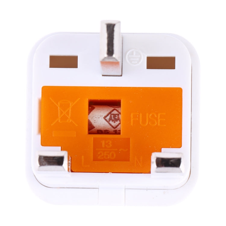 Portable Universal Socket to UK Plug Power Adapter Travel Charger with Fuse, UK Plug(with Fuse)