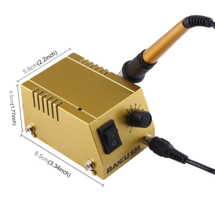 BAKU BK-938 AC 220V 1-18W Mini Thermostatic Soldering Station Electric Iron, EU Plug (Random Color Delivery)