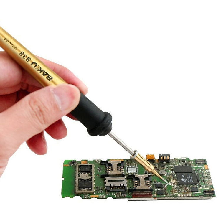 BAKU BK-938 AC 220V 1-18W Mini Thermostatic Soldering Station Electric Iron, EU Plug (Random Color Delivery)