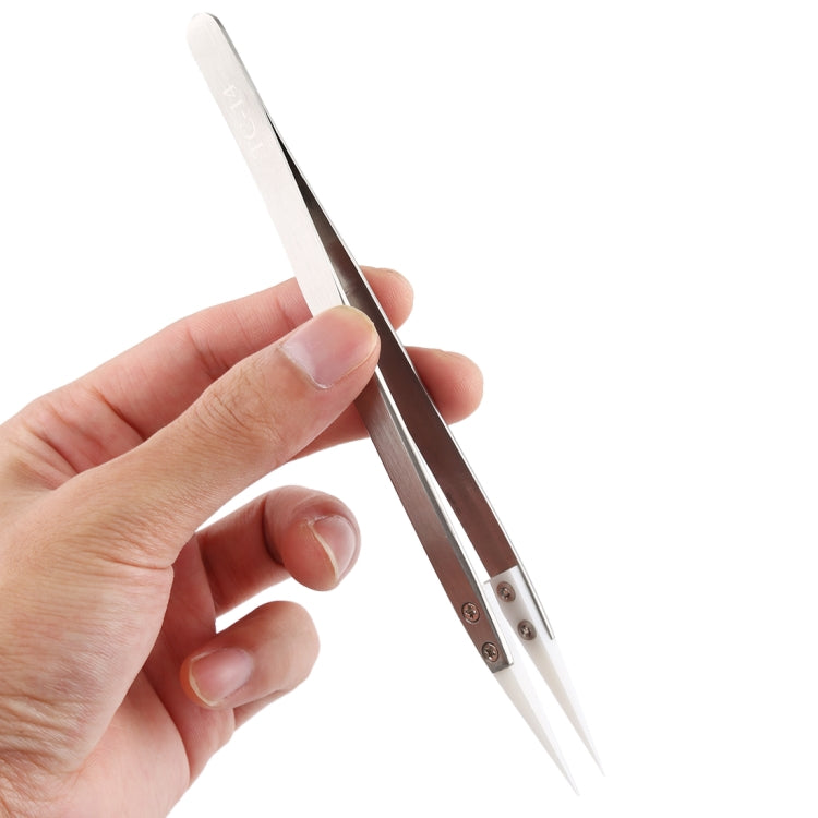 TC-14 Stainless Steel High Temperature Resistance Ceramic Tip Tweezers