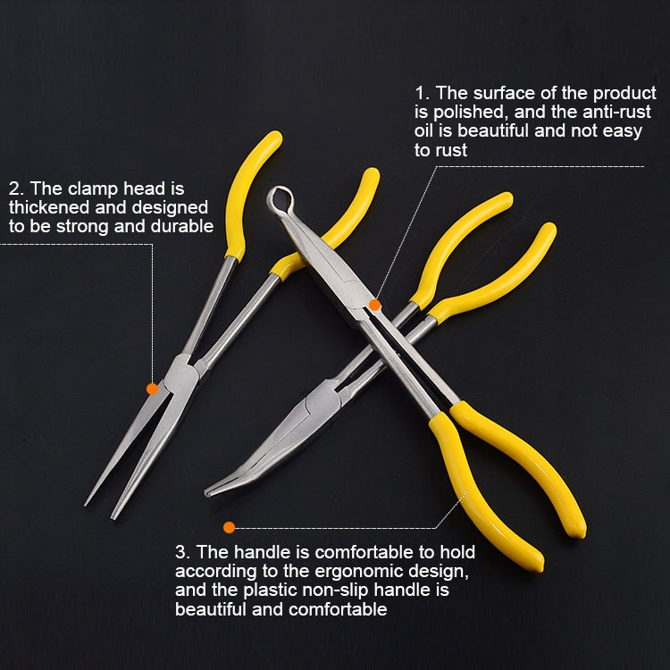 11 Inch Multi-function 25 Degree Bending Needle-nosed Pliers Hand Tool