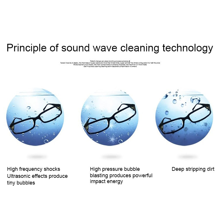 BAKU BK-3550 35W / 50W Adjustable 0.8L LCD Display Ultrasonic Cleaner, AC 220V, EU Plug