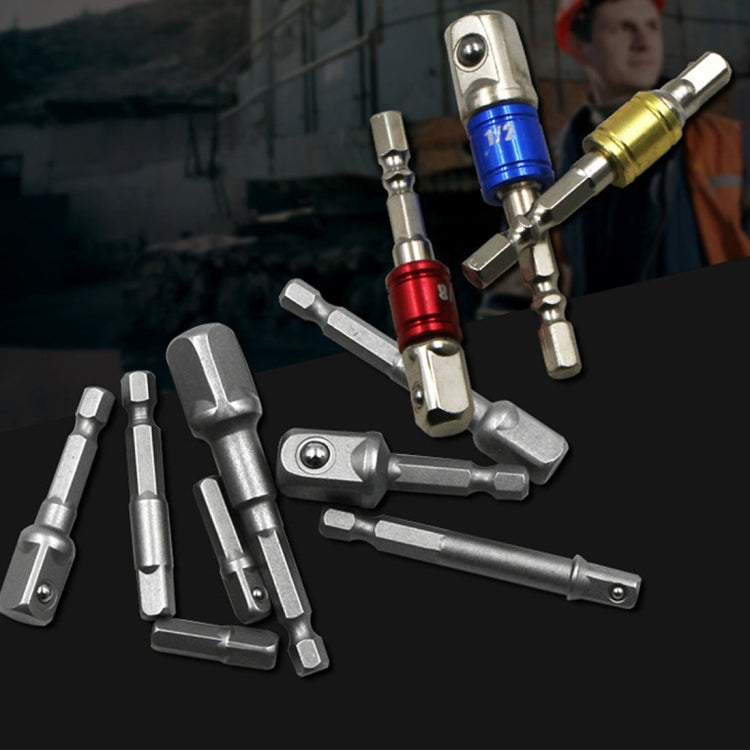 8 PCS/Set Socket Bit Extension Bar Hex Shank Adapter Drill Nut Driver Power Drill Bit, 1/4(65/50/30/25mm), 3/8(65/50mm), 1/2(73/50mm)