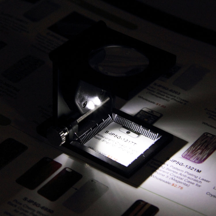 Mini Desk Style 10x Magnification Loupe Metal Antique Magnifier