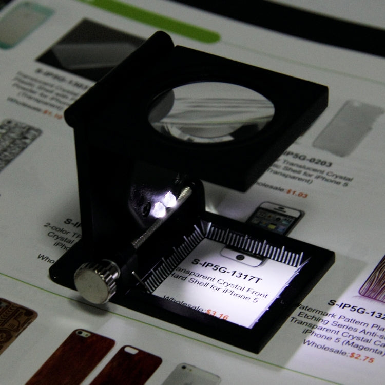 Mini Desk Style 10x Magnification Loupe Metal Antique Magnifier