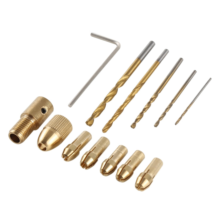 WLXY WL-DIY001 Mini DIY Brass Electric Drill Chucks Drill Bits Set