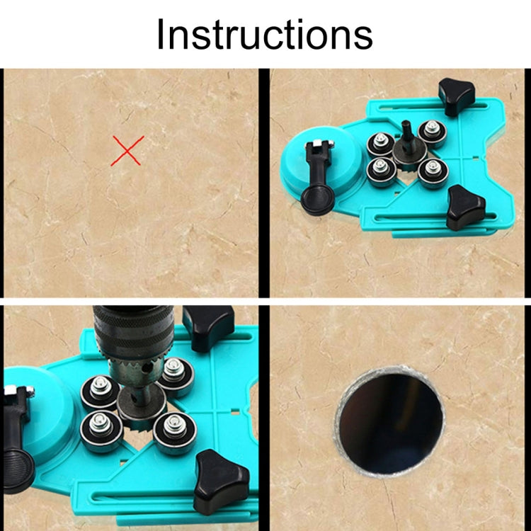 Tile Glass Marble Hole Fixer Tile Perforated Locator Tile Glass Marble Perforated Fixer Drill Locator Tile Chamfer