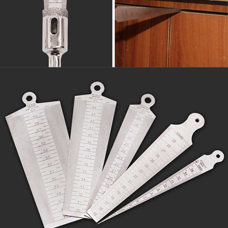 Wedge Feeler Gap 1-15mm Thin Stainless Steel Ruler Inspection Taper Gauge Metric Imperial Measure Tool