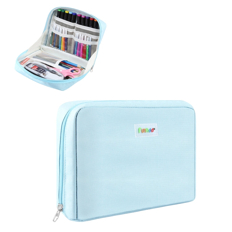 FunAdd Large-capacity Pencil Case Storage Organizer Canvas Cosmetic Bag, Size: 230 x 170 x 75mm