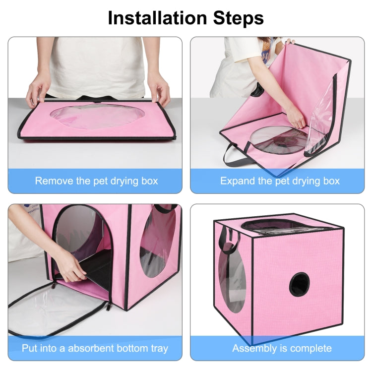 FUNADD Pet Bath Drying Box Portable Folding Dryer Cage, Suitable for Pets up to 5kg