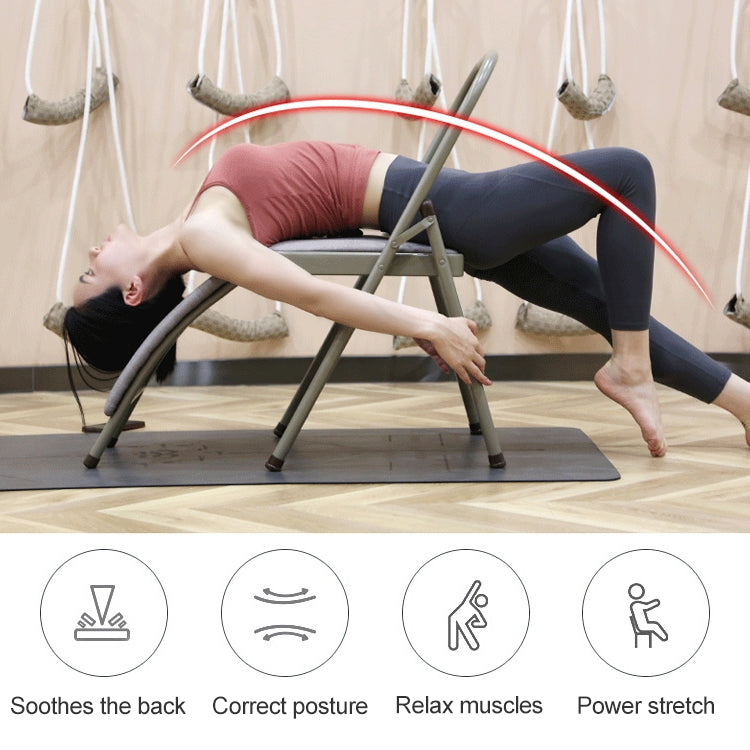 Coach Type Multifunctional Folding Yoga Auxiliary Chair, Double Beam + Lumbar Support