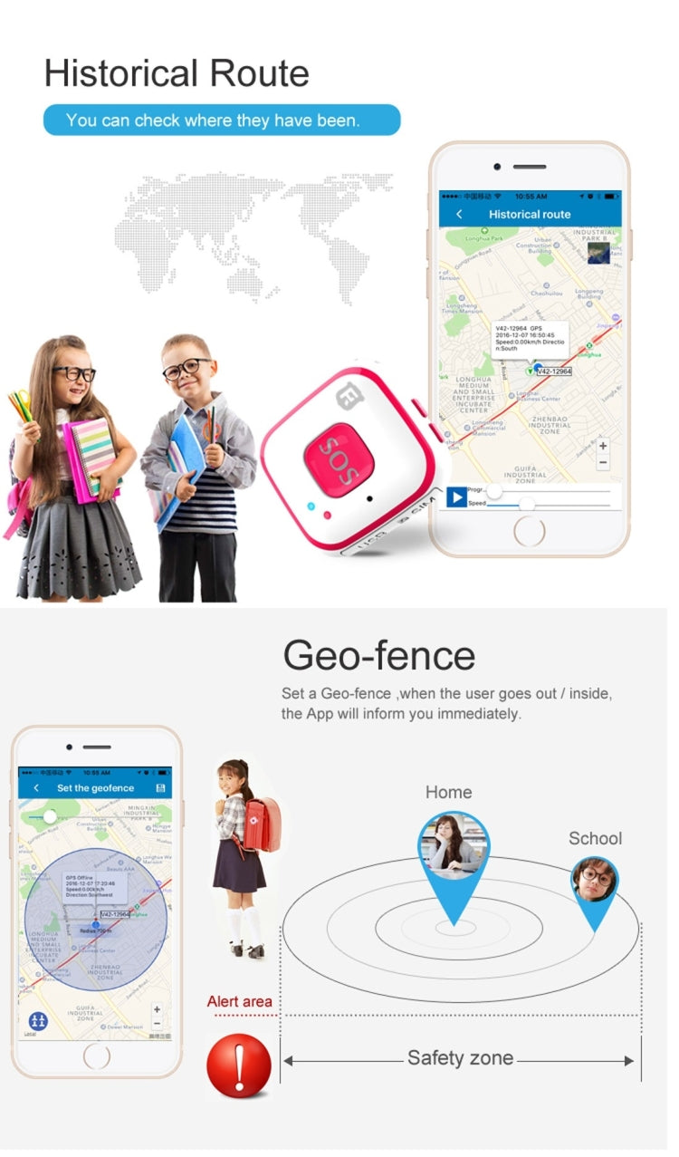 REACHFAR V28 Necklace Style GSM Mini LBS WiFi AGPS Tracker SOS Communicator