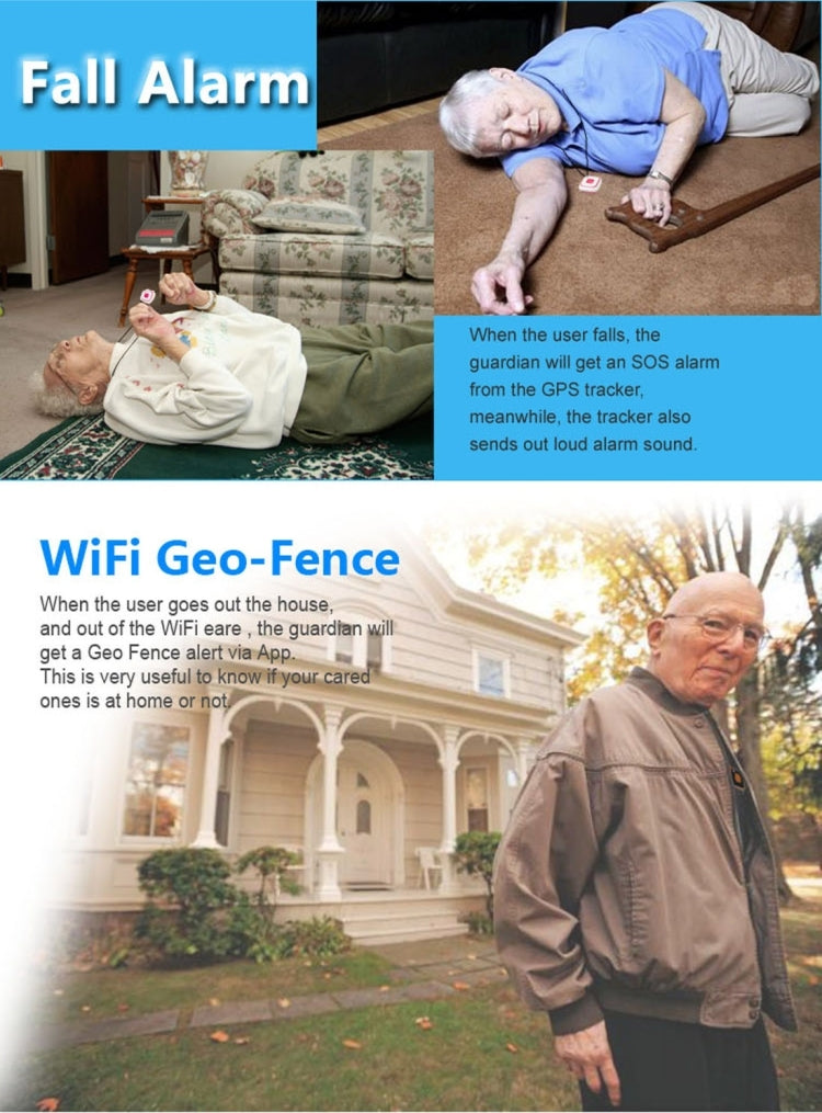 V28 Necklace Style GSM Mini LBS WiFi AGPS Tracker SOS Communicator