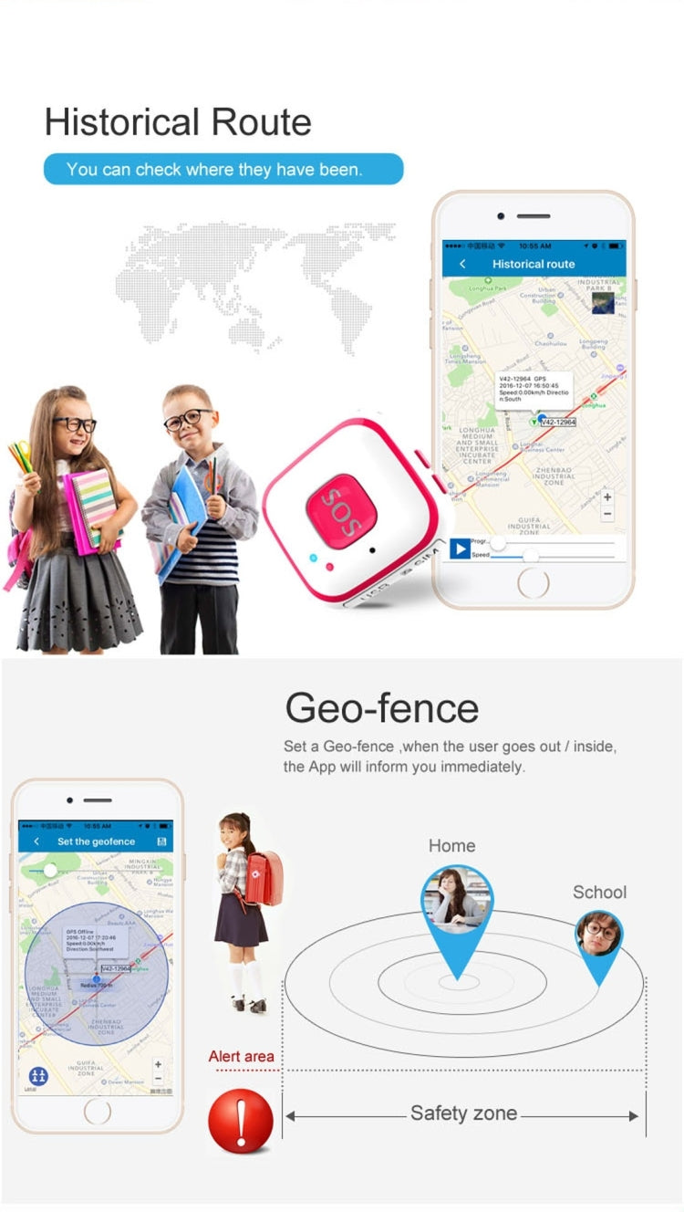 V28 Necklace Style GSM Mini LBS WiFi AGPS Tracker SOS Communicator