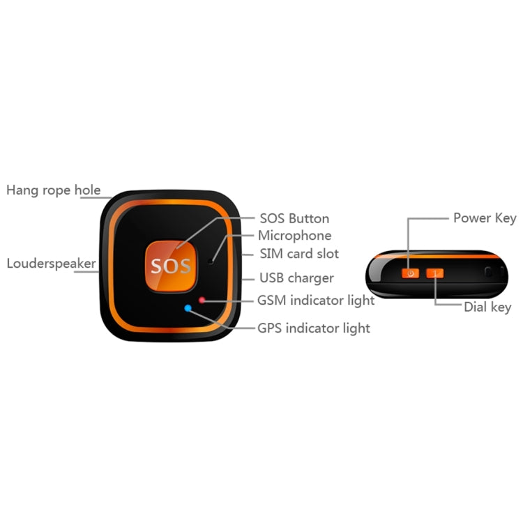 V28 Necklace Style GSM Mini LBS WiFi AGPS Tracker SOS Communicator