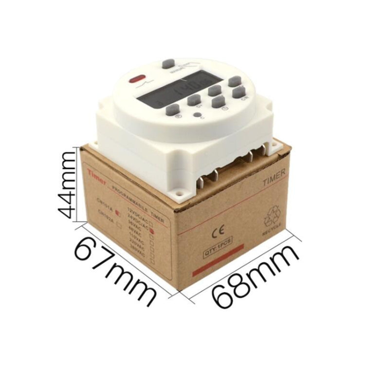 CN101A DC12V Microcomputer Time Switch Digital LCD Power Timer