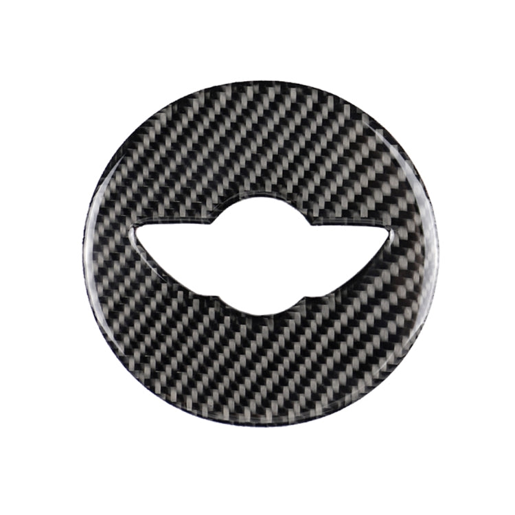Car Steering Wheel Logo R Chassis Carbon Fiber Decorative Sticker for BMW MINI R55 / R56 / Countryman R60 / Paceman R61