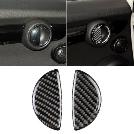 2 PCS R / F Universal Car Door Handle Carbon Fiber Decorative Sticker for BMW Mini R55 / R56 / R60 / R61 / F55 / F54 / F60