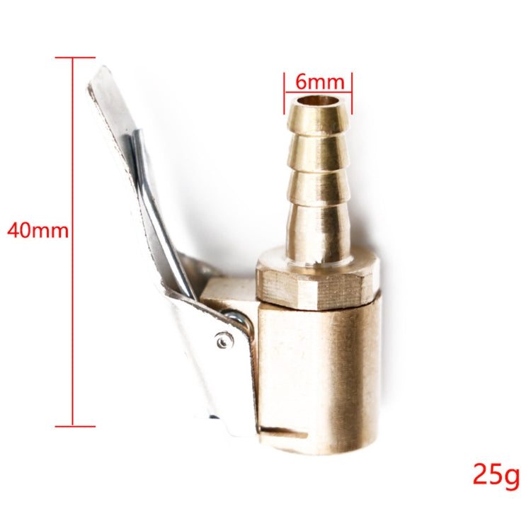 6mm Car Tyre Wheel Tire Air Chuck Inflator Pump Valve Clip Clamp Connector