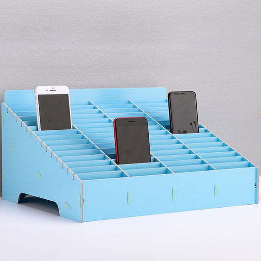Wooden Multi-cell Mobile Phone Film Stand Desktop Display Rack, 60 Grids, Size: 41.7x34.5x23cm